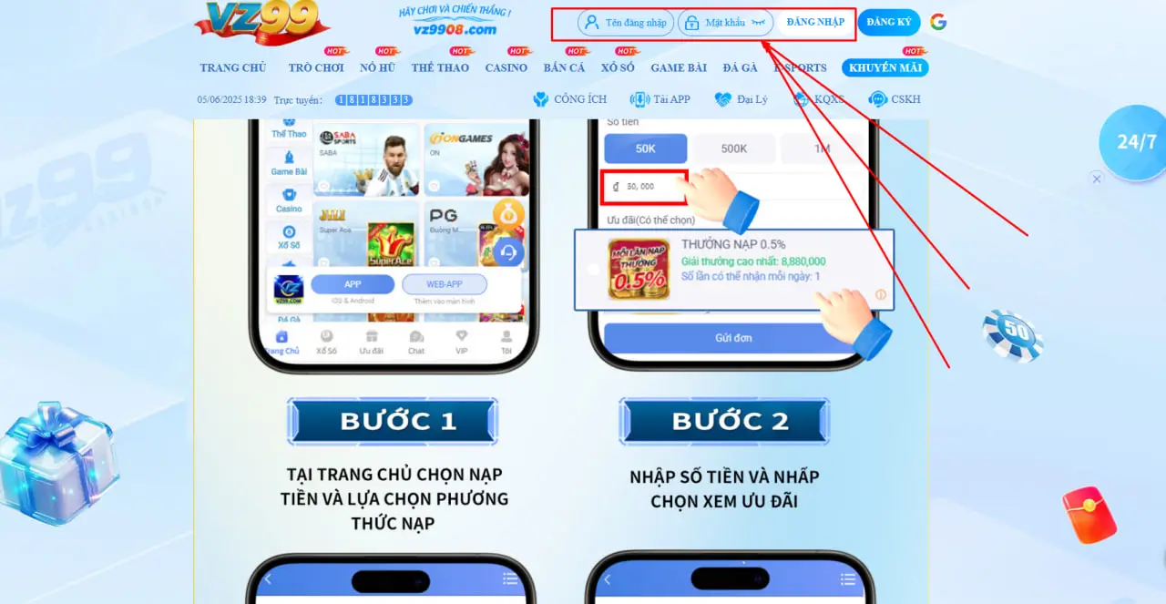 Đăng Nhập VZ99 2 đăng nhập vz99 với 3 bước đơn giản và an toàn